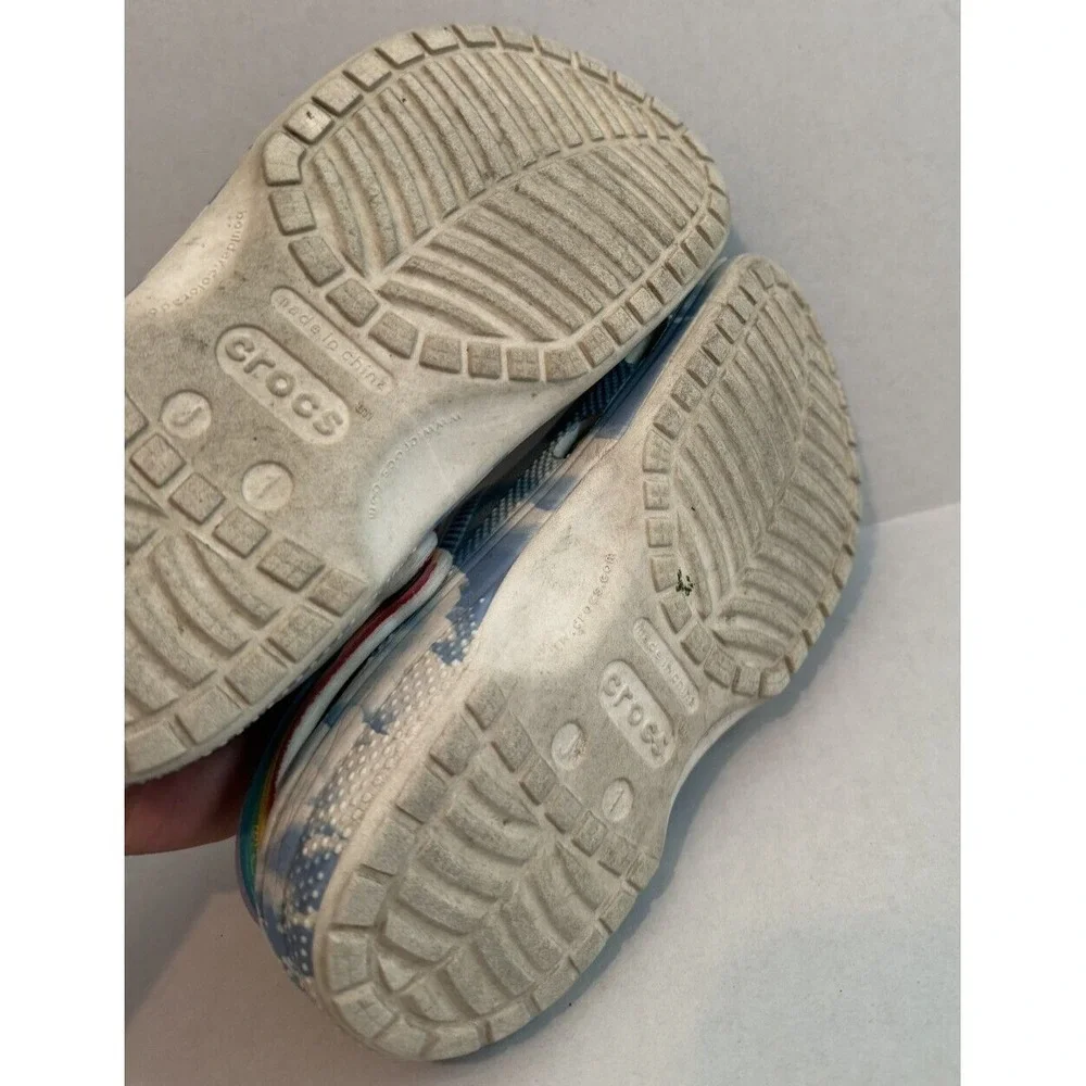 Crocs Kids Simpsons Cayman Graphic Boys Girls Summer Slip On Sandals Clogs Sz J1